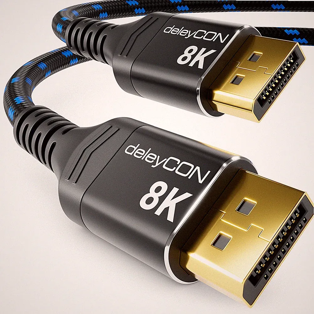 0,5m DisplayPort Kabel 1.4 DP Kabel 8K@60Hz 4K@165Hz UHD WQHD HDR Monitor Beamer