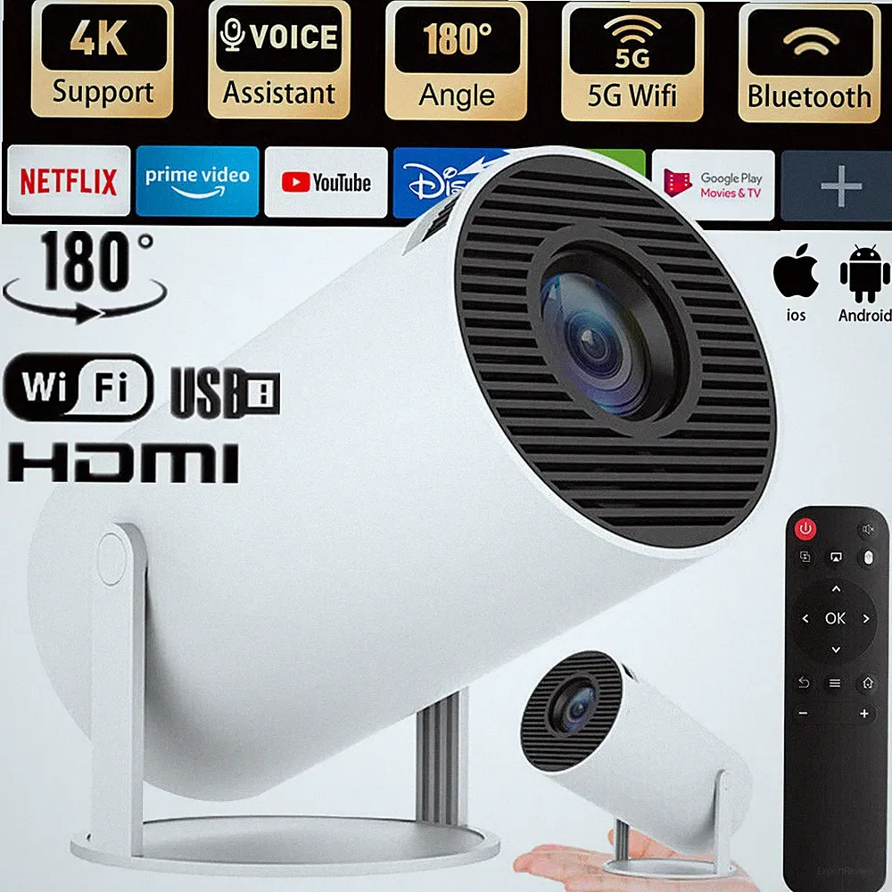 10000 Lumen LED Beamer WiFi Projektor Android 11 4K 1080P Full HD Heimkino HDMI