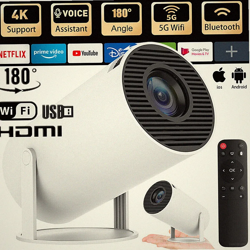 10000 Lumen LED Beamer WiFi Projektor Android 11 4K 1080P Full HD Heimkino HDMI