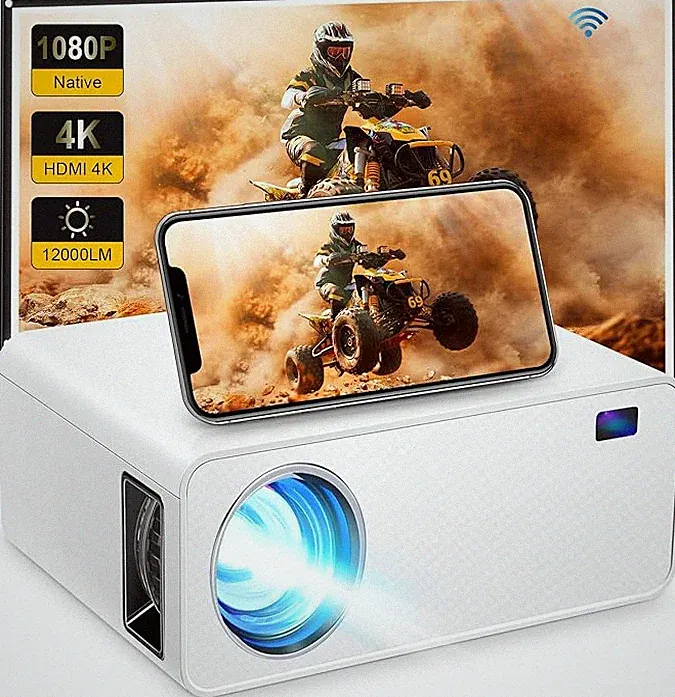 1080P 4K Supported 12000 Lumens Portable Mini Projector With Wifi CompatiNr.1966
