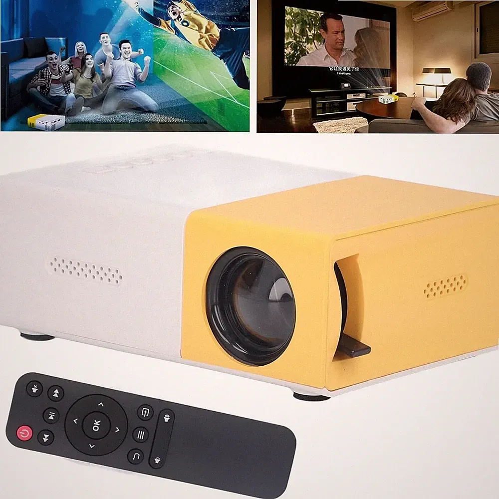 1080P HiFi Tragbarer Filmprojektor Mini Beamer Heimprojektor für Laptop Tablet
