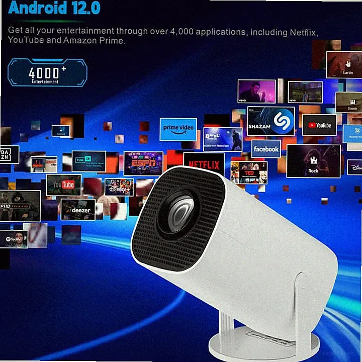 1080P Mini Beamer UHD Heimkino Projektor 5G WiFi Bluetooth Android Taschenkino