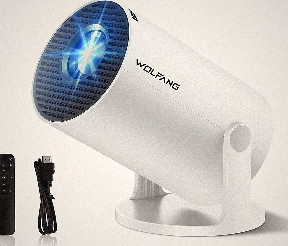 1080P Mini Beamer WiFi 6 Bluetooth Smart integrierte Apps HDMI 180°