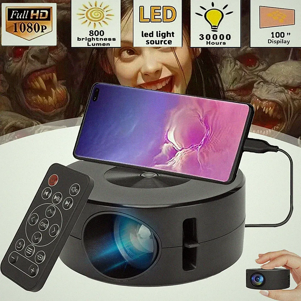 1080P Mini Smart Beamer Heimkino Projektor LED HD Videoprojektor Filmprojektor