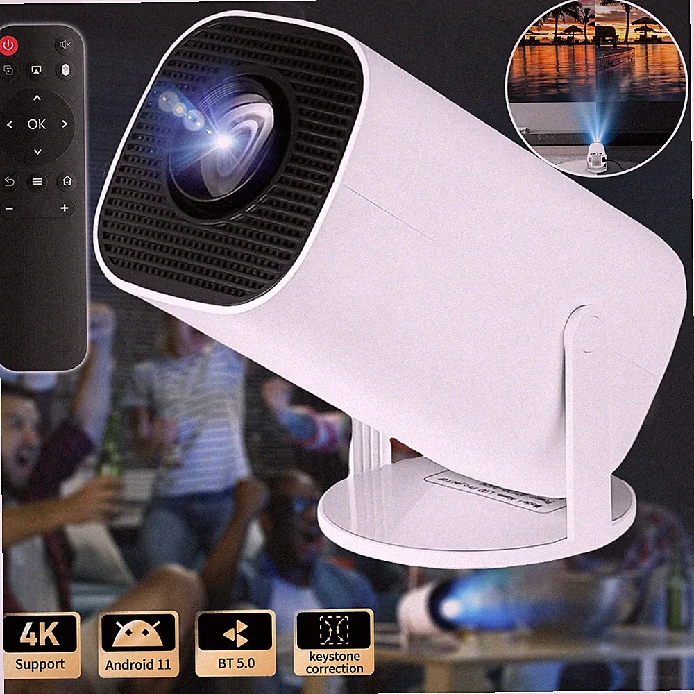 1080P Smart Projektor Mini Beamer Heimkino WiFi 6 BT 5.0 Android 12.0 Projektor