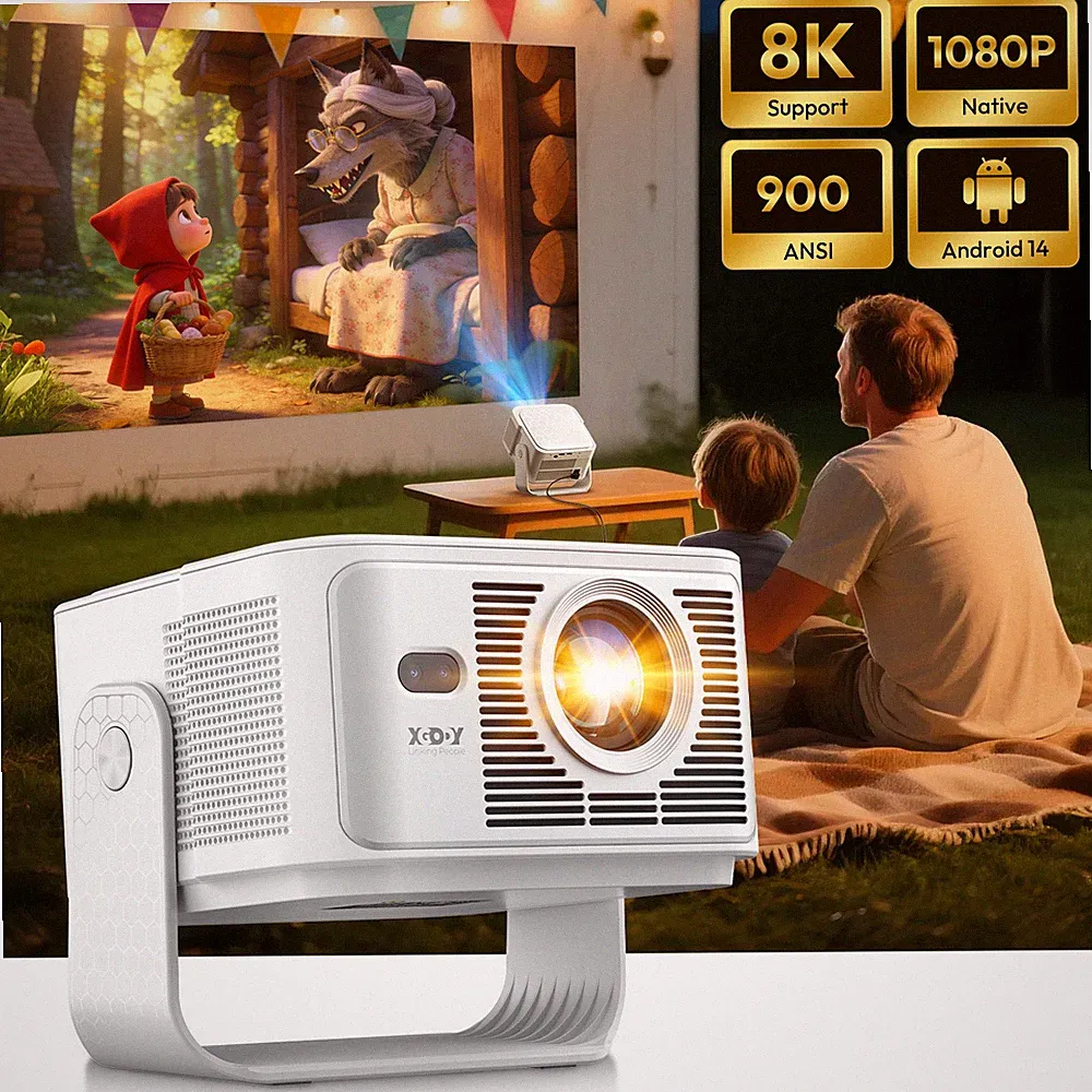12000 Lms 4K Projektor UHD 1080P LED BT Android Multimediaplayer Heimkino Beamer