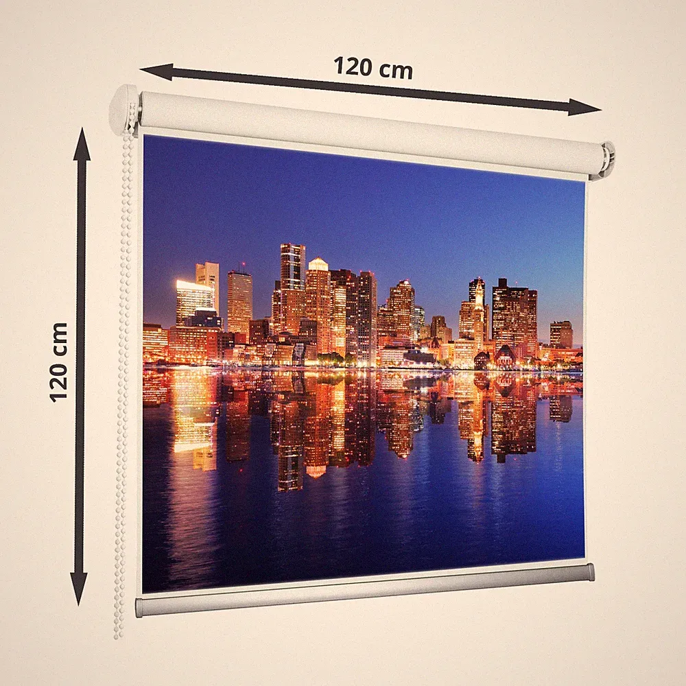 120x120 cm Beamer Leinwand Projektorleinwand Heimkino Rollo HD Screen BOJANEK