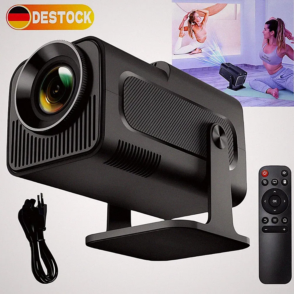 1280 x 720P Mini Beamer WiFi 6 Bluetooth Video Projektor 180° Grad Drehbar NEU