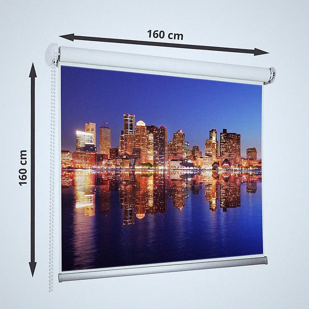 160x160 cm Beamer Leinwand Projektorleinwand Heimkino Rollo HD Screen BOJANEK