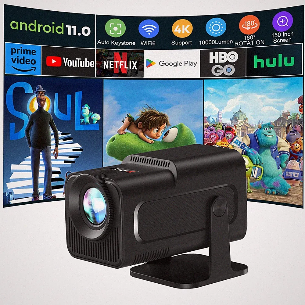 18000 lumen LED Projektor WiFi Android 4K HDMI Beamer UHD Heimkino Autofokus