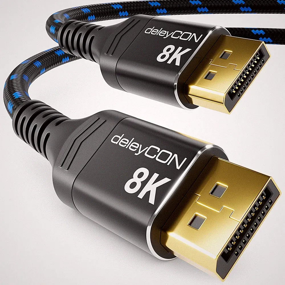 1m DisplayPort Kabel 1.4 DP Kabel 8K@60Hz 4K@165Hz UHD WQHD HDR Monitor Beamer