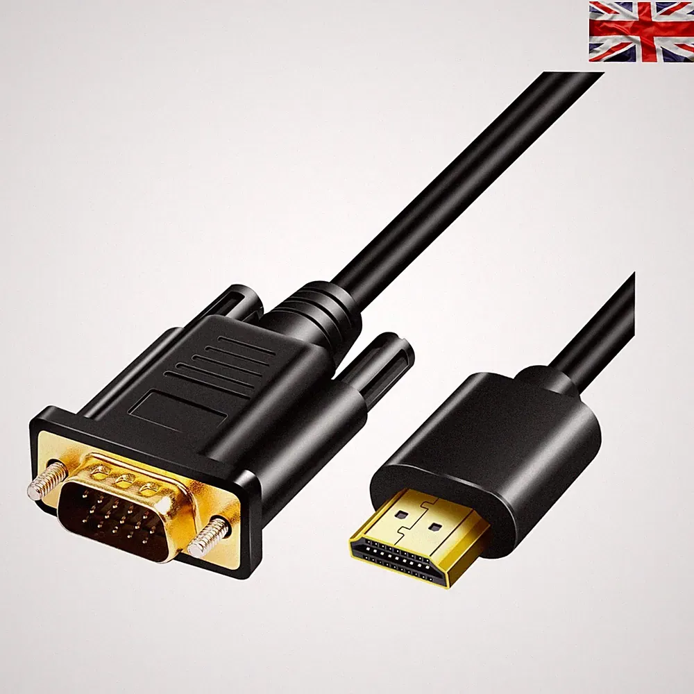 1m unidirektionales HD zu VGA Kabel - 1080P Adapter für Desktops & Projektoren