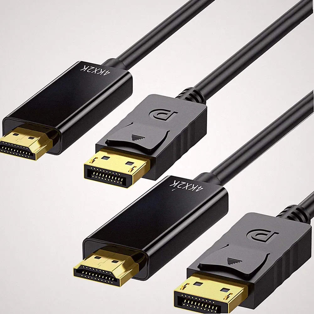 2 Stücke 4K Displayport auf HDMI Kabel 1m für Monitor Projektor Laptop PC TV