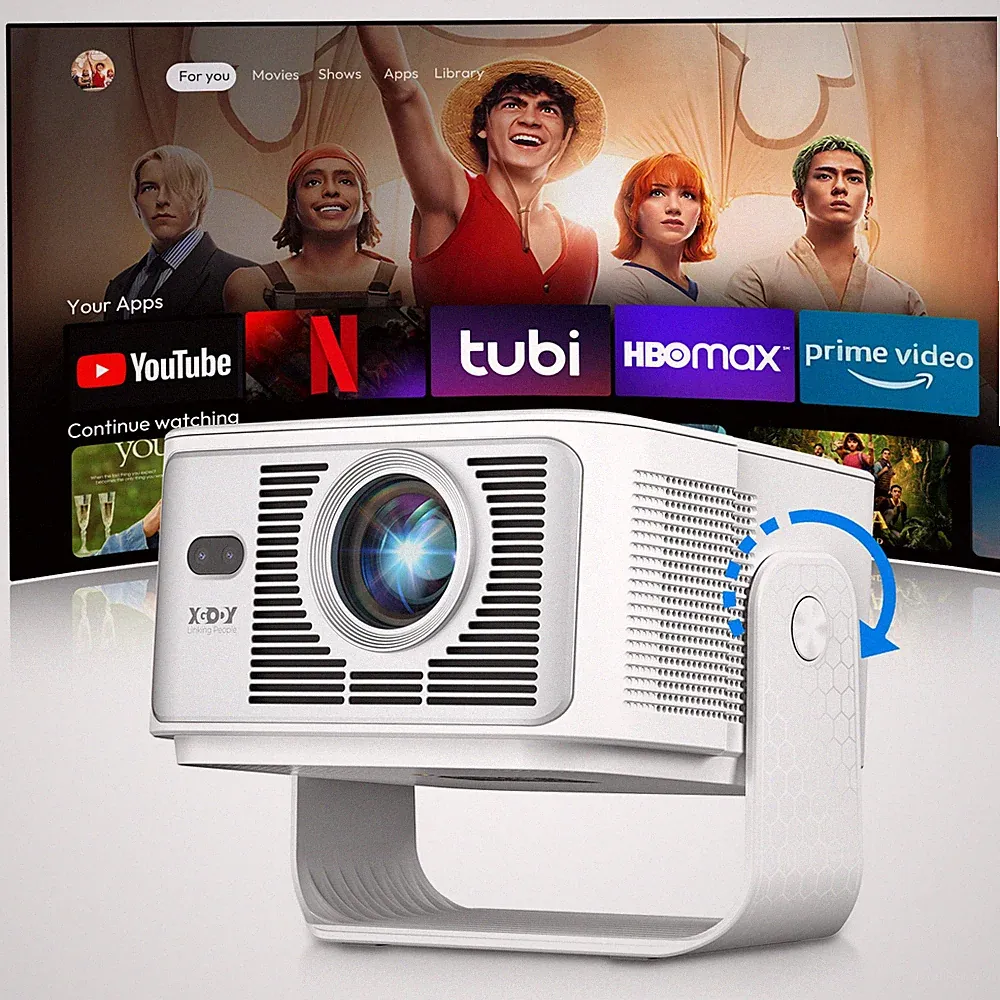 2024 NEU Beamer Projektor LCD 1080P 5G WiFi Bluetooth Android TV 4K HD Heimkino
