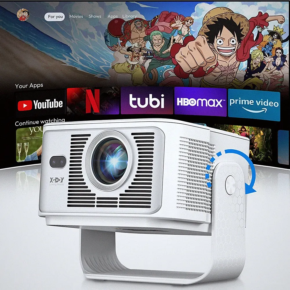 2024 NEU Beamer Projektor LCD 4K HD WiFi Bluetooth Android TV Heimkino HDMI USB