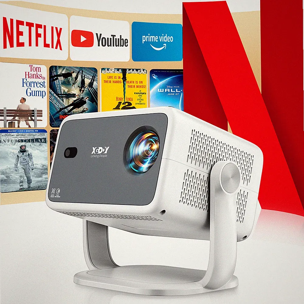 2025 NEU 4K Mini Beamer HD WiFi Projektor Heimkino Multimediaplayer mit Leinwand