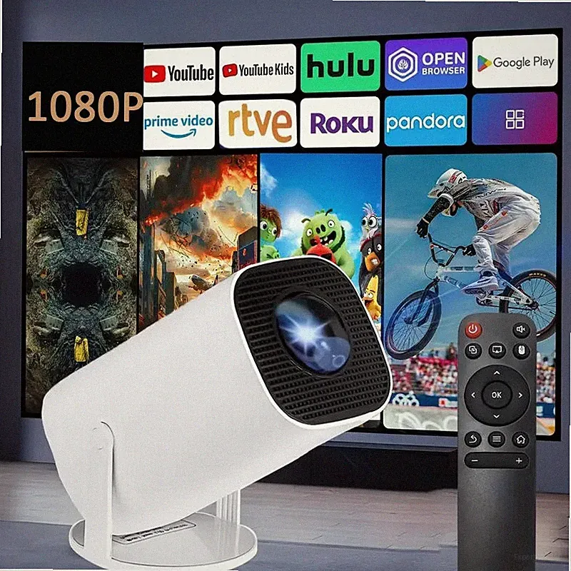2025 NEU Beamer Projektor 4K UHD WiFi Bluetooth Android TV Heimkino Mini Tragbar