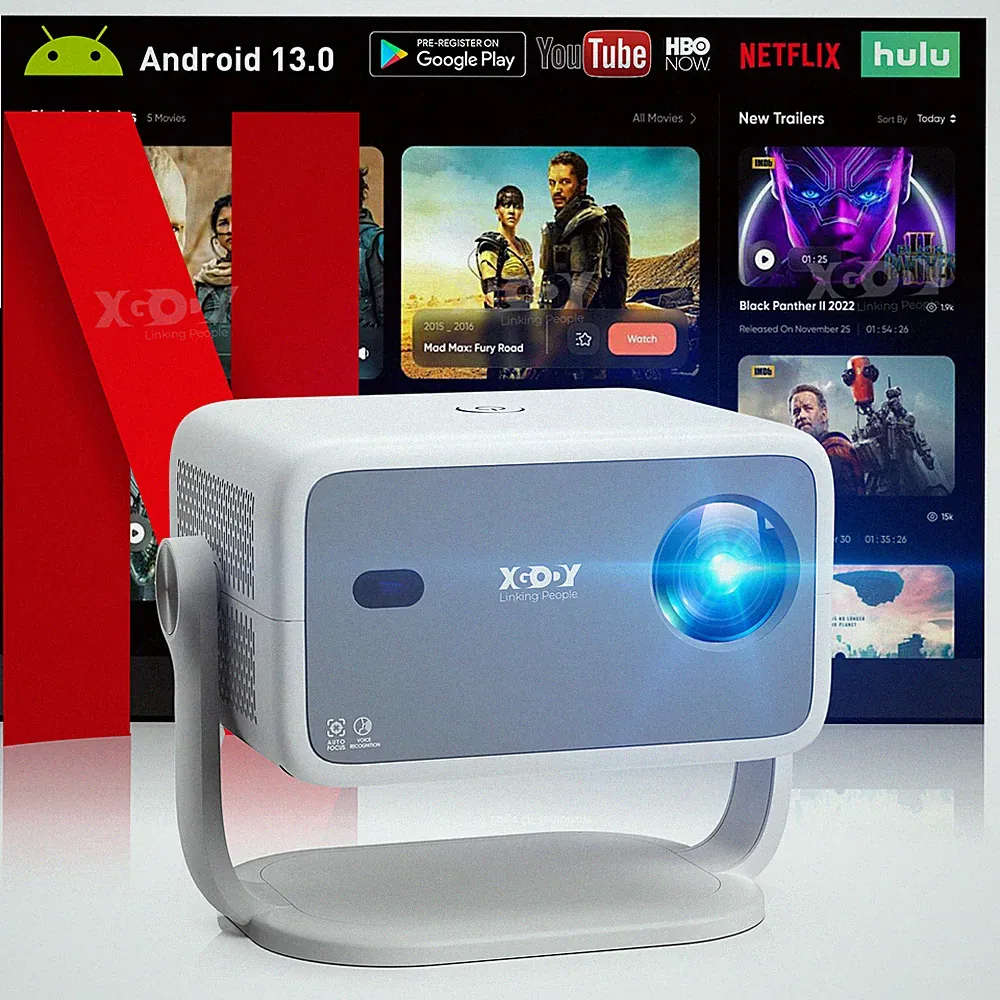 2025 NEU Beamer Projektor 5G WLAN LED 25000 Lumen 4K 1080p UHD Heimkino HDMI USB
