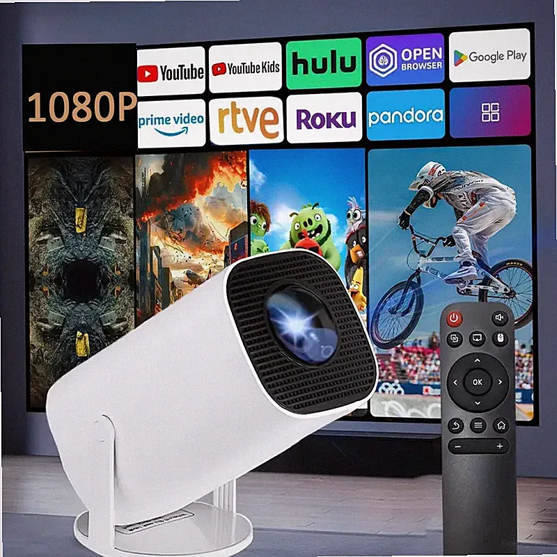 2026 NEU Beamer Projektor 4K UHD WiFi Bluetooth Android TV Heimkino Mini Tragbar