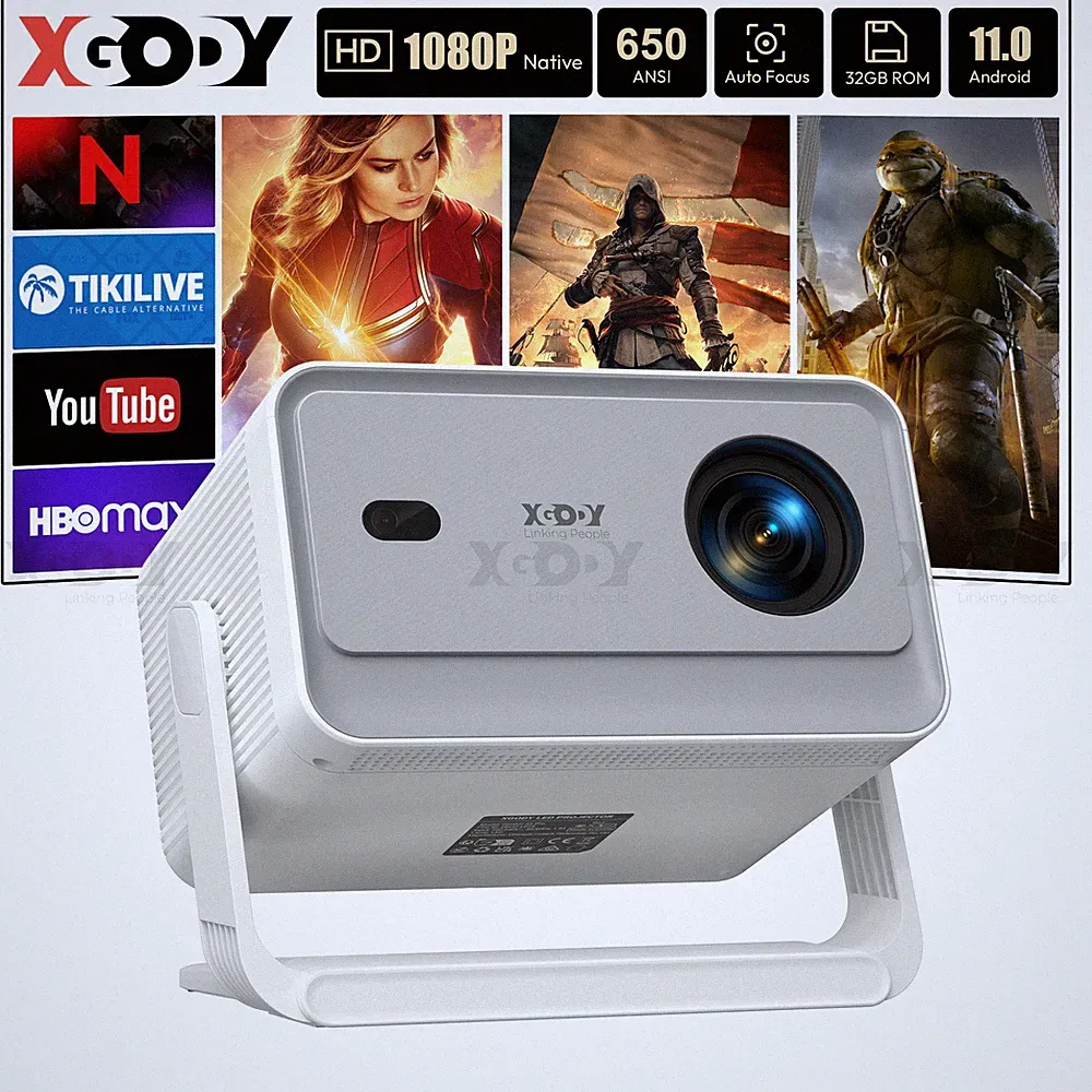 2026 NEU Beamer Projektor LCD 4K WiFi Bluetooth Android TV HD Heimkino HDMI USB