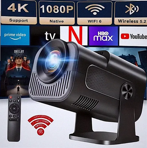 2026 NEU Beamer Projektor UHD WiFi Bluetooth Android TV Heimkino Mini Tragbar DE