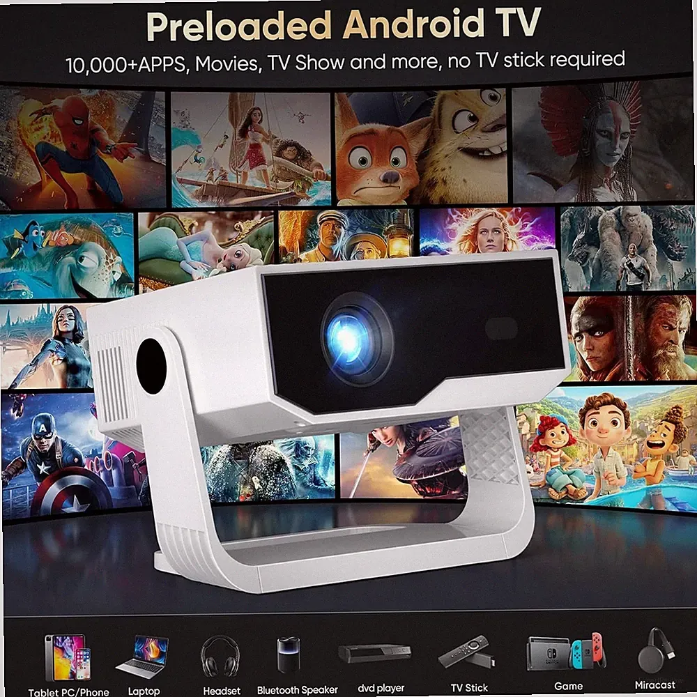 2026 Ultra Smart Beamer Full HD 4K/Native 1080P WiFi 6 & Bluetooth 5.2 *NEU*