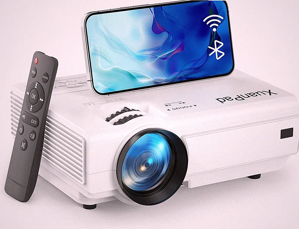 2026 XuanPad Verbessertes WiFi Bluetooth Mini Beamer, 20000L Mini Projektor HD