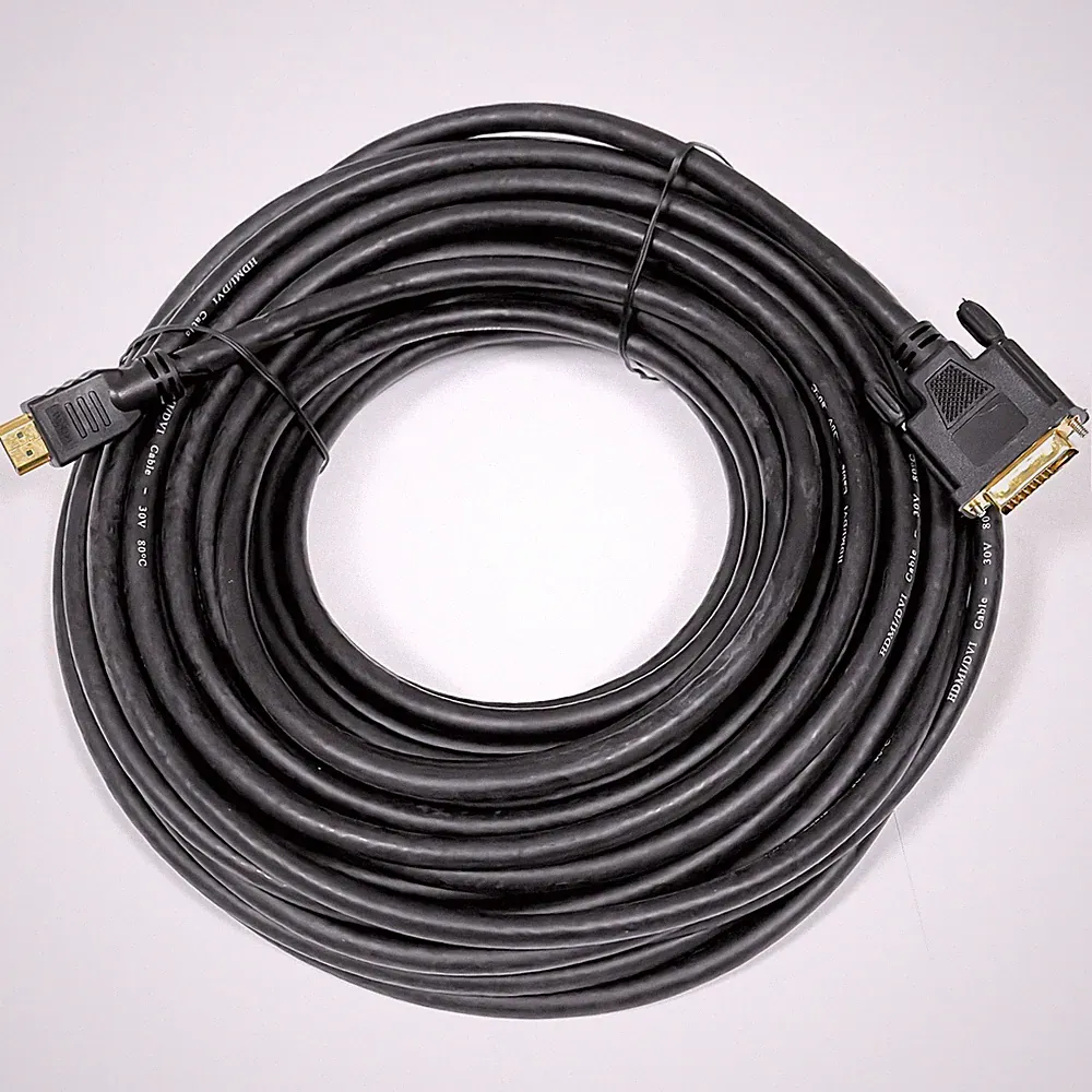 20m Monitor Kabel HDMI DVI-D 24+1 Adapter 1080p PC Beamer TV High Speed FULL HD