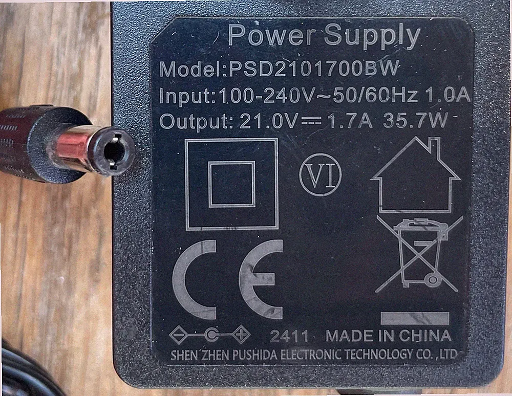 21 V 1,7 A 35,7 W PSD2101700 BW LED Mini Projektor Netzteil Netzteil PSU
