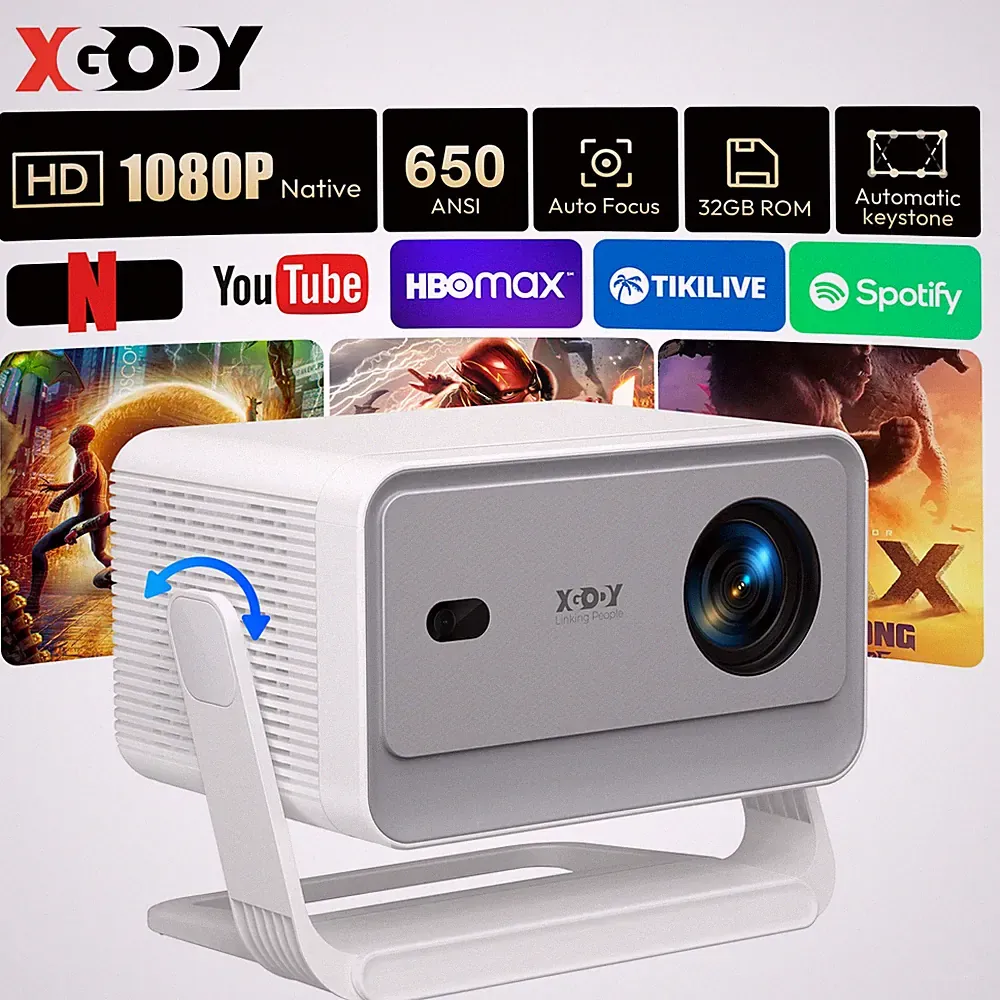 25000 lumen LED Projektor WiFi Android 4K USB HDMI Beamer UHD Heimkino Autofokus