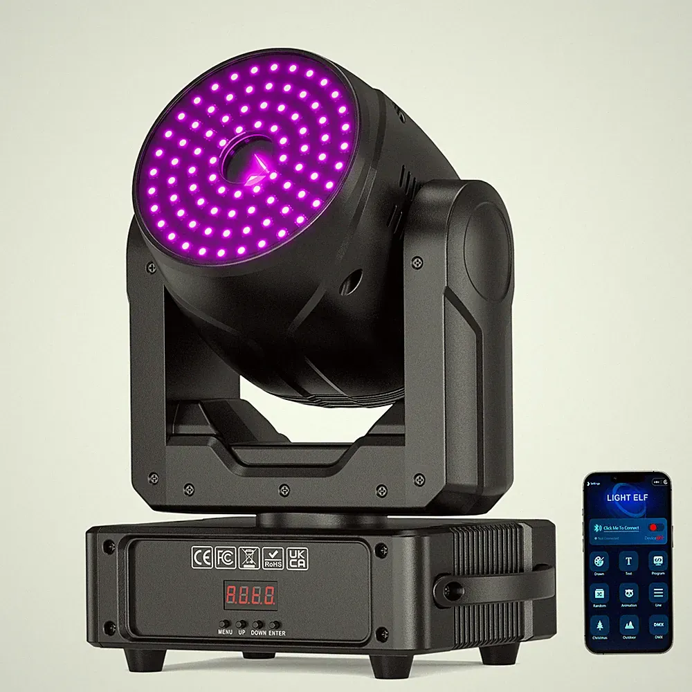 2W RGB Animation Moving Head Licht Mit Bluetooth APP Laser Projektor DJ Disco