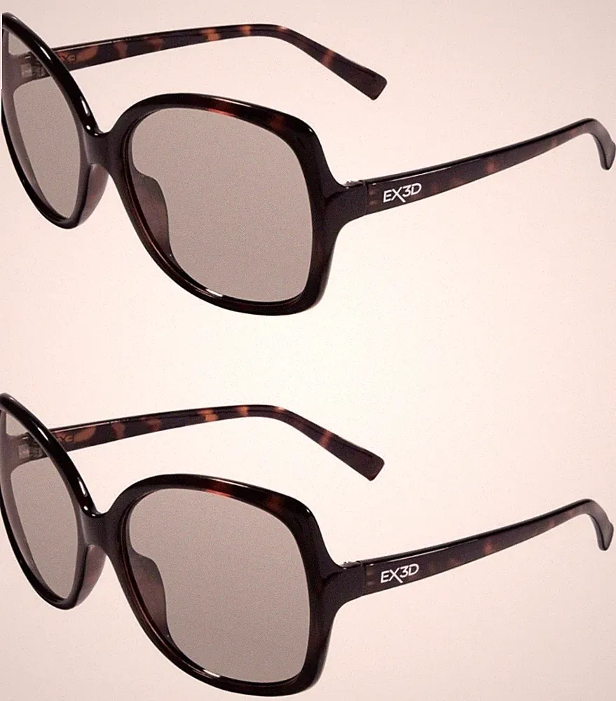 2x EX3D Damen 3D Brille passiv Polfilterbrille für HD 3D-TV Beamer Kino RealD