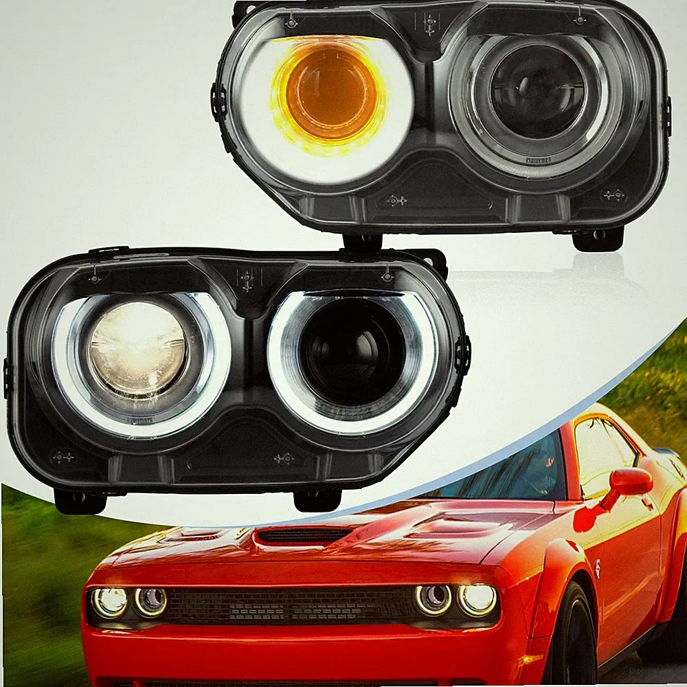 2X Upgrade LED Scheinwerfer Für Dodge Challenger SE R/T 2015–2024 LED-DRL-Lampen