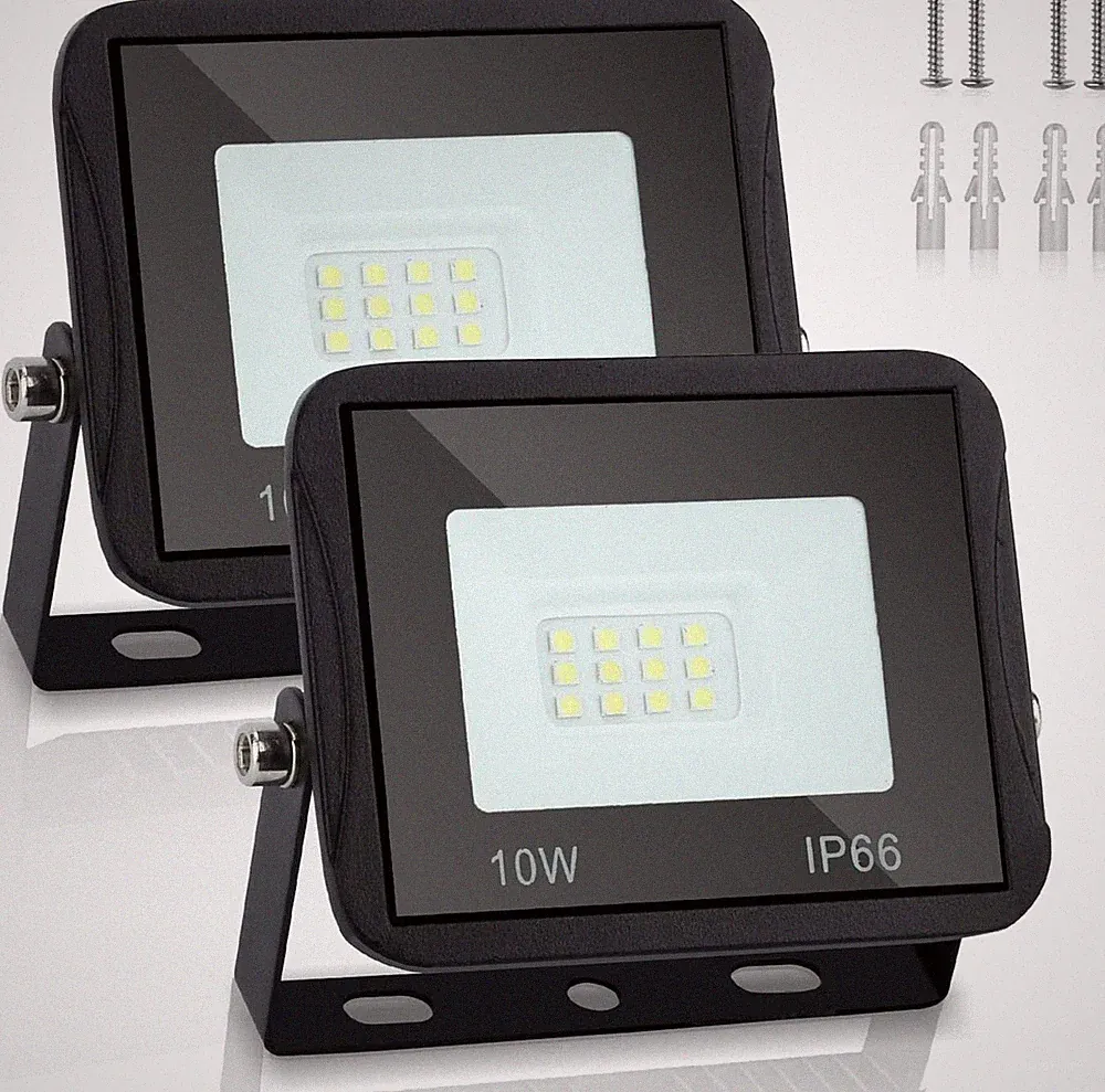 2x10W Strahler Außen, LED Strahler Strahler IP66 Strahler, Warmweißer 900LM