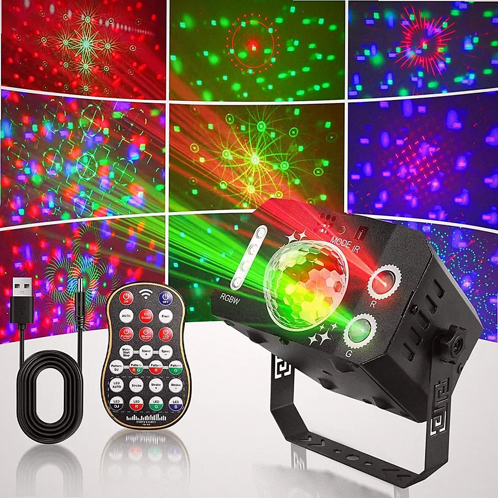 3 in1 LED Laser Projektor RGB KTV Party DJ Disco Bühnenbeleuchtung USB