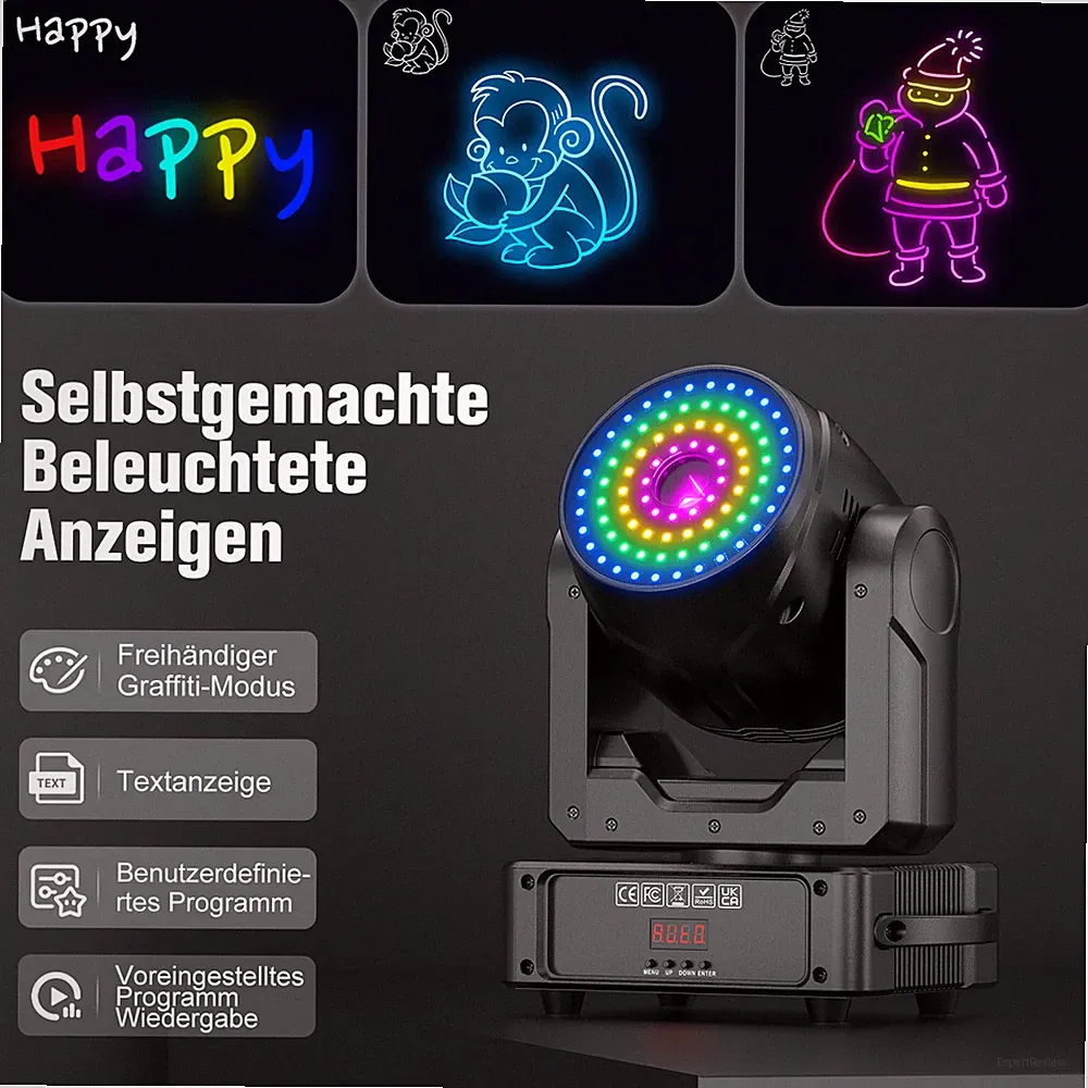 3D RGB Laser Projektor Animation Moving Head Licht Bluetooth APP Party Lichter