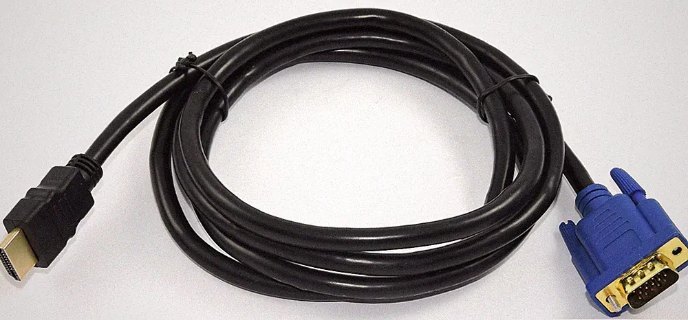 3m Kabel Adapter, HDMI zu VGA, 15-Pin Videokabel Beamer Laptop HD TV, blau
