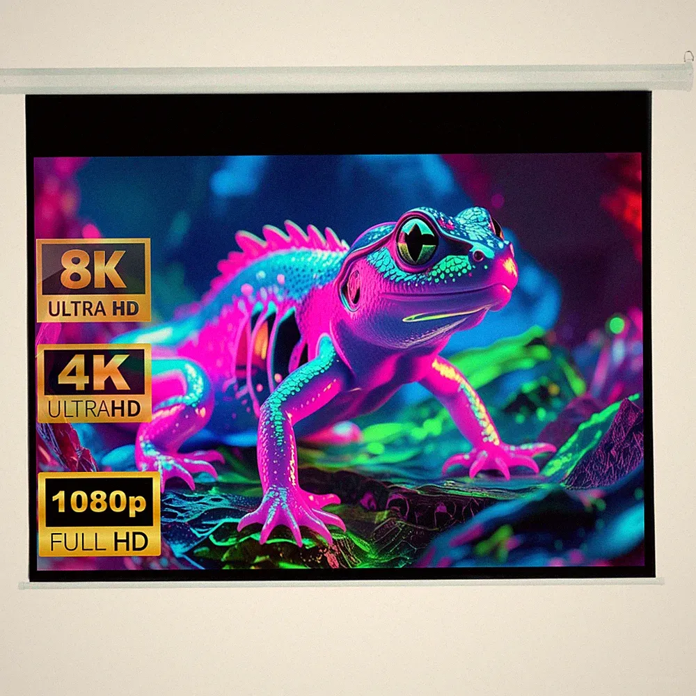 4:3 COMM-TEC Wallmaster Beamer Rolloleinwand 213 x 165 (203x152)cm 100" HDTV 4K