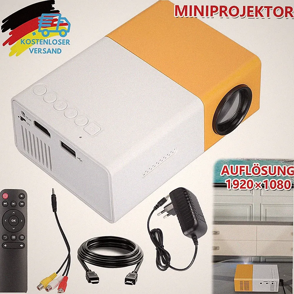 4:3 Mini Smart Beamer Heimkino Projektor Android HD 1080P Kleiner Filmprojektor
