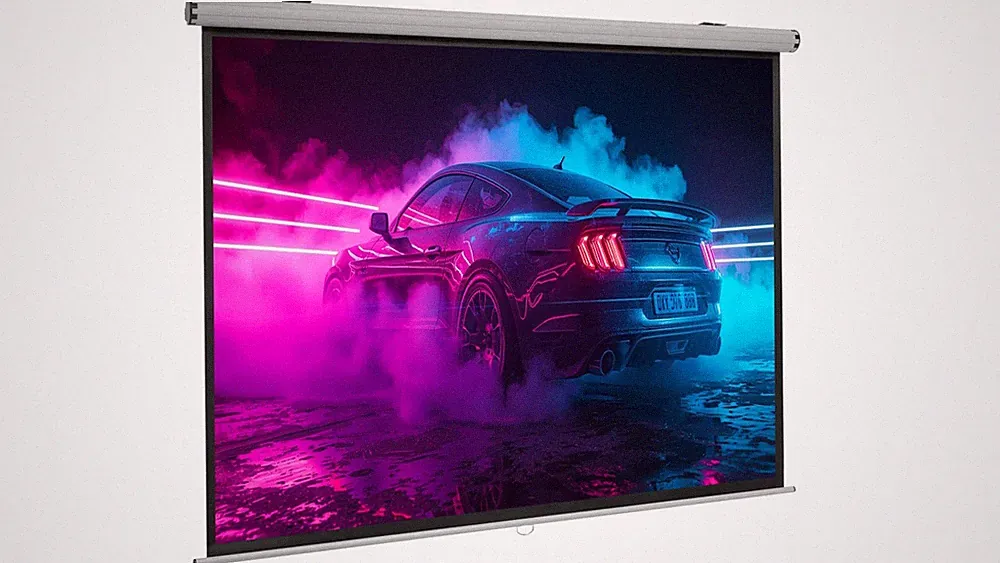 4:3 relens Cinelux Heimkino Beamer Rolloleinwand 200 x 150 (192x144)cm HDTV 4K