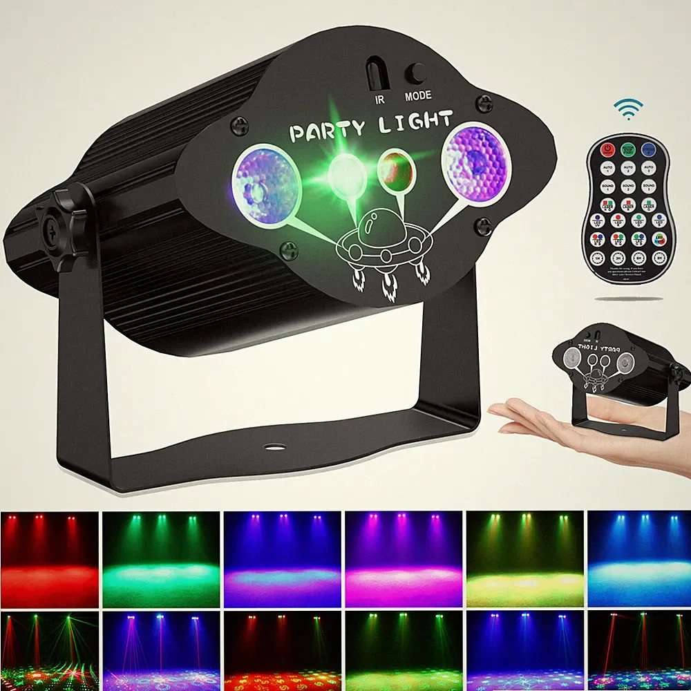 480 Pattern Light Effect RGB UV LED Laser Projector Disco Party Stage Light DE