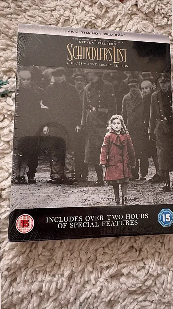 4K + 2 Blu-Ray Schindlers Liste *Limited 4K Steelbook* UK 25th Anniversary OOP