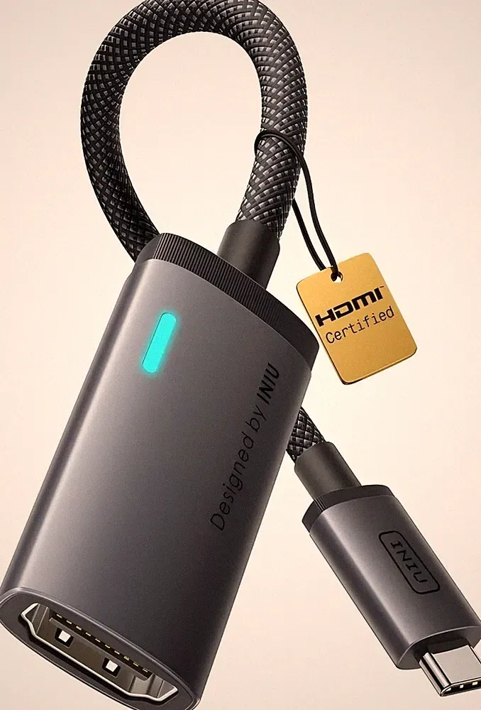 4K 60Hz USB-C auf HDMI Adapter mit LED für TV Monitor Projektor
