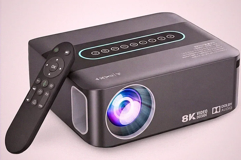 4K & 8K Support Beamer mit 5G WiFi, Bluetooth, 8.000+ Apps & Dolby Sound