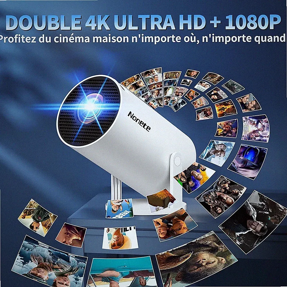 4K Beamer 1080P Full HD Android TV WiFi 6 Bluetooth Projektor NEU OVP