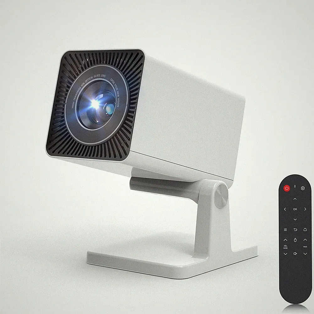 4K Beamer, 15000 Lumen LED Mini Bluetooth & Dual-Band Weiß-L