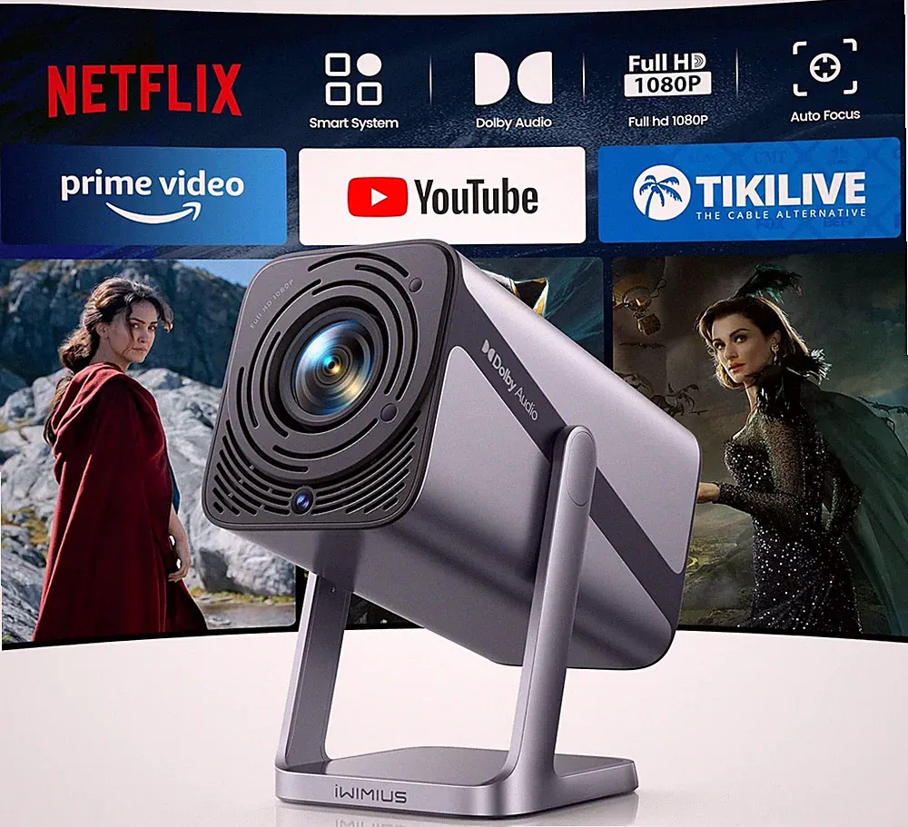 4K Beamer 600 ANSI WiFi6 2-Wege Bluetooth 360 Dreh