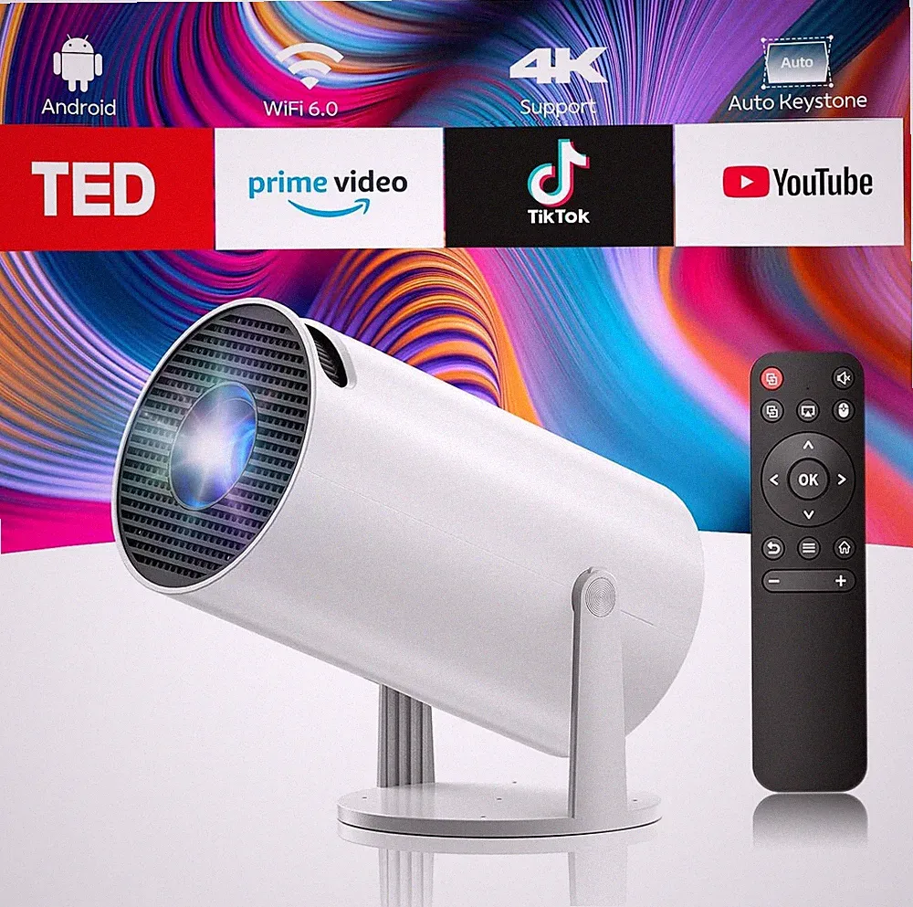 4K Beamer Full HD 1080P LED Projektor Heimkino 5G WiFi Bluetooth HDMI Android TV