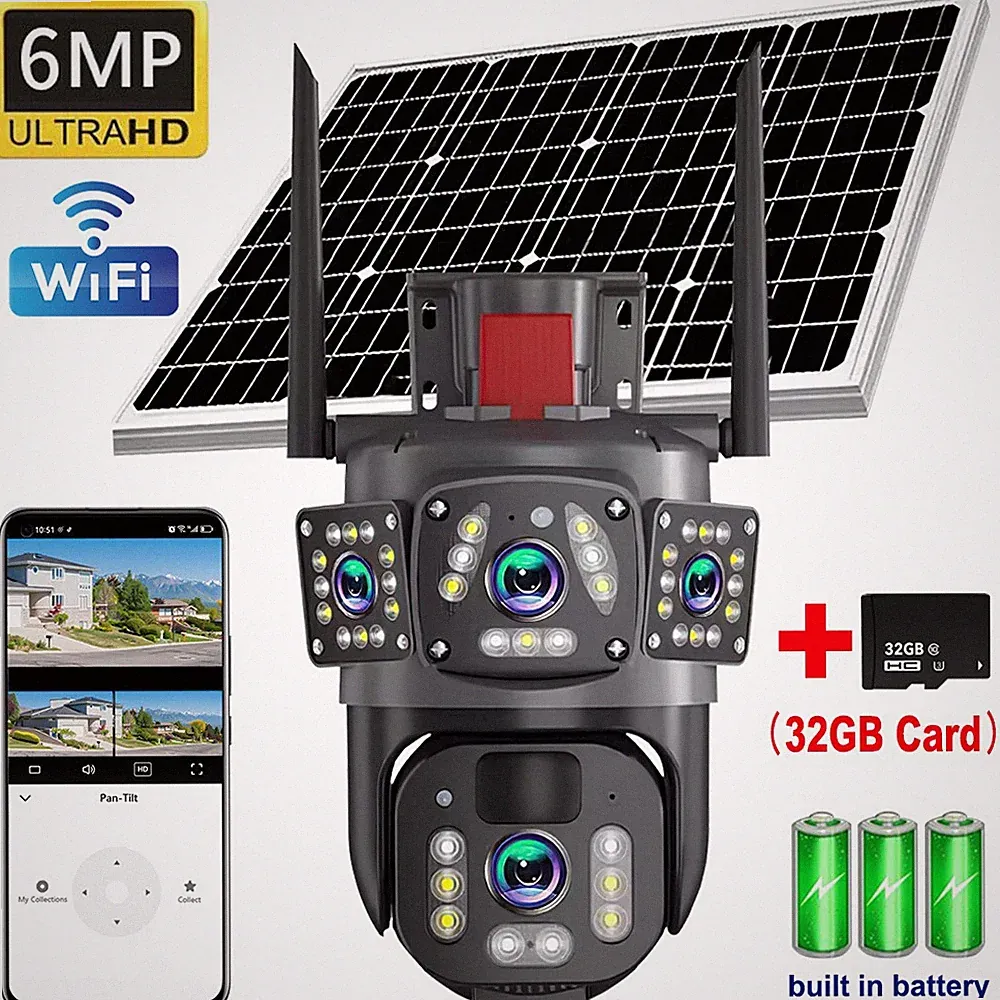 4K HD Solar Kamera FUNK ÜBERWACHUNGSKAMERA Outdoor WLAN WIFI IP CAMERA Set AUßEN