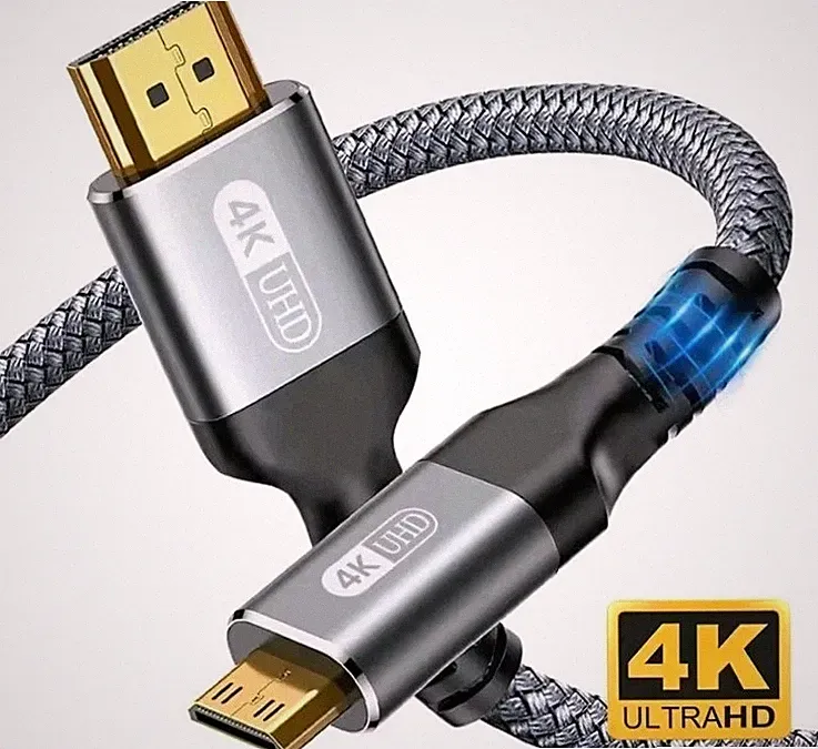 ✅️4k HDMI auf Mini - HDMI 2.1 Kabeladapter Handy,Tablet,Laptop zu TV Projektor🎦